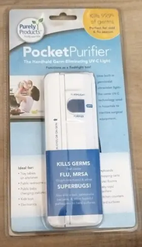 Purely Products 892831001956 Pocket Purifier Handheld Germ Eliminating Uv-c Device