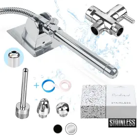 B09887q6n9 Purifvend Enema Kit For Colon Cleansing - Stainless Steel Shower Attachment-douche