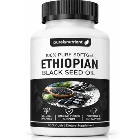 5674 Purleynutrient Purelynutrient Black Seed Oil 4.64% Thymoquinone 60 Softgels Organic