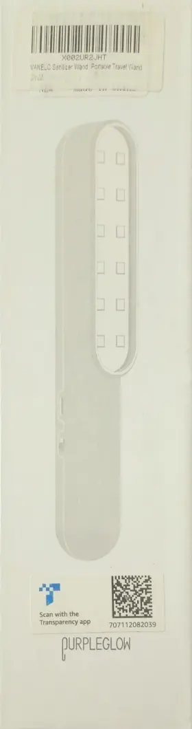 Purpleglow 970749643650 New Cordless Travel Uvc Sterilizer Kills 99.9% Of Germs White