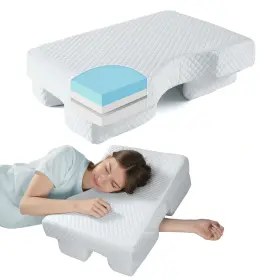 Pyurifai 669423046660 Side Sleeper Pillow Adjustable Shoulder Memory Foam Cooling Arm Pain Relief