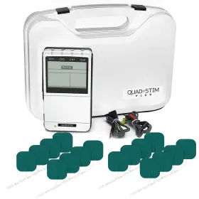 Quad Stim 790566635180 Tens Ems Combo Unit Portable Electrotherapy Muscle Stimulator By Plus - 4 Dif