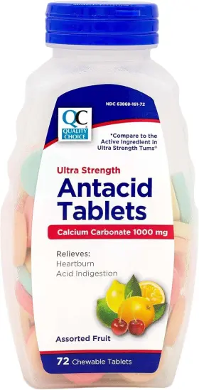 171-72-qch Quality Choice Assorted Fruit Flavored Max Strength Calcium Carbonate