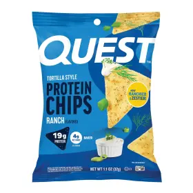 Qtcr12m1 Quest Protein Chips Ranch Tortilla 19g High 4g Net Carb Pack Nutrition Style