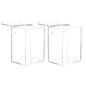 Qwork 795973568823 2 Pack Acrylic Dispenser For Hairnet Laundry Pods Face Mask Emesis Bags