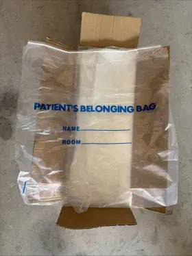 Pbb-122 R.a.m. Surgical Supplies Case Patients Belonging Bag 20 Inch X21 X4 Clear R.a.m