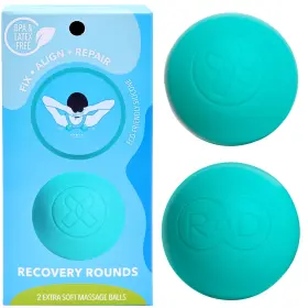Rr-1035 Rad Recovery Rounds - Extra Soft Yoga Deep Tissue 1 Pair Pack Of Blue