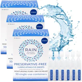 Rain Eye Drop Pack 3 Fba Drops Preservative Free Dry Relief Natural Formula Proprietary Relieves