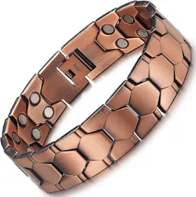 3800 Rainso 726084451865 Copper Magnetic Mracelets For Men With Double-row Strong Magnets Gau