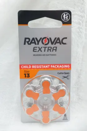 13cr-6xeus Rayovac 8 Extra Hearing Aid Batteries Size 13 Zinc Air 6-pack 48 Total C3