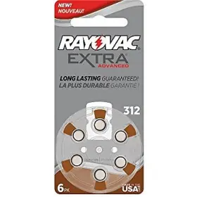 25698 Rayovac 120 X Size 312 Extra Hearing Aid Batteries Exp 2029