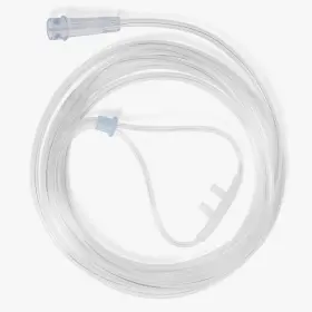 O2u2007 React Health Ultra Soft Nasal Cannula 12ft Oxygen Supply Tubing Curved Prongs 5-pack