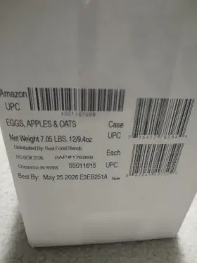 Real Food Blends 716417781844 Adult/child G-tube Case Of 12 Eggs Apples And Oats Exp 5/26
