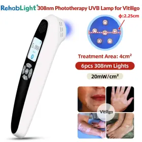 Pd02w20-1501 Rehabligtht 308nm Excimer Lamp Uvb Light Unit Lcd Screen 110-240v Portable Handheld Skin Dot