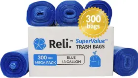 Reli. 606301243254 Supervalue 13 Gallon Recycling Bags 300 1 Count Pack Of Blue