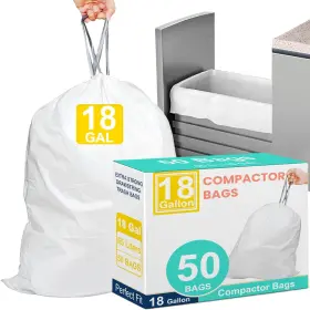 Reliable1st 850054350312 18 Gallon Heavy Duty Compactor Trash Bags 1.2 50 Count Pack Of 1