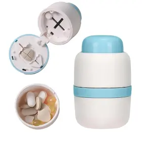 Qz-8yw7-ym7b Renshuai Safety Hidden Blade Pill Cutter And Storage For Splitting Small White