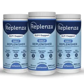 Glp-1 Replenza 850065586410 Nutritional Powder Support Amino Acids Collagen Peptides 3 Pack