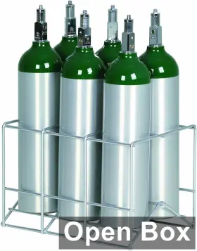 150-0262 Responsive Respiratory - 6 Cylinder Metal Rack For M6 Oxygen Cylinders