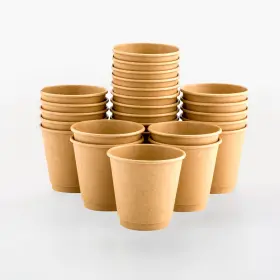 Rwa0301k Restaurantware Disposable Coffee Cups 8oz Double Wall Rippled Kraft