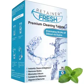 Retainer Fresh 742185173895 Cleaner Tablets - Denture 36 White