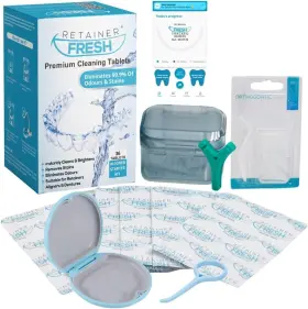 B0dj2qvgjr Retainer Fresh Cleaning Kit And Tablets - 36 Tabs Aligner Starter White