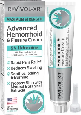 Revivol-xr 850012509240 Advanced Hemorrhoid Treatment. 5% 1.5 Ounce Pack Of 1 Cream