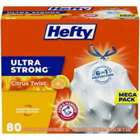 E84546 Reynolds Consumer Products Ultra Strong Tall Kitchen Trash 80 Count Pack Of 1 Citrus