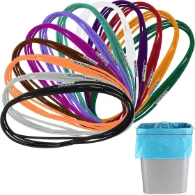 Can-123 Riakrum 12 Pieces 3.28 Ft Trash Can Bands For 13-30 Gallon Multiple Colors