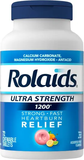 591467 Rolaids Ultra Strength Antacid Assorted Fruit Flavors 72 Chewable Tablets