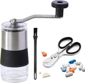 Ypmfq-1 Rolmzjx Pill Crusher Split Grinder Fine Powder Easily Crushes Black