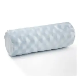 3174 Rose Health Care Convoluted Cervical Neck Roll Pillow With Blue Zipper Cover