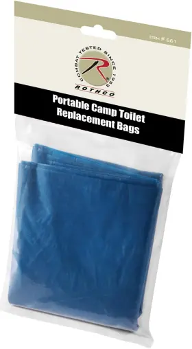 Rothco 613902056107 Portable Camp Toilet Replacement Bags Inch One Size Blue