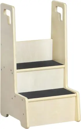 Rin07001bp-uv Rri Goods 2 Step Up Stool For Toddlers And Kids With Support Handles Non Black