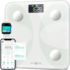 Z2210 Runstar Digital Bathroom Scale White Fsa&hsa Eligible Body Weight Percentage