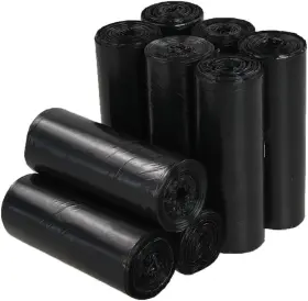Saedy 754909750022 8 Gallon Kitchen Trash Bags Black Garbage 1 Count Pack Of 200