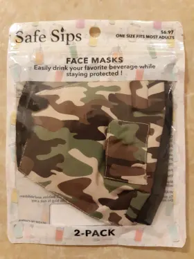 Safe Sips 611566976489 Face Masks Drink While You Wear