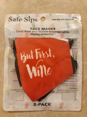 Safe Sips 611566977592 Face Masks Drink While You Wear
