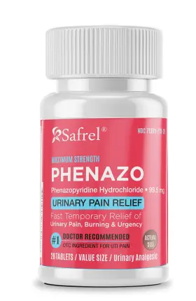 Safrel Pharmaceuticals 371309779288 Urinary Pain Relief Uti Fast Acting Bladder Discomfort &
