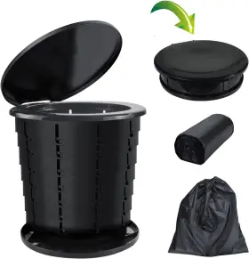 Pft-01 Sailortenx Portable Toilet For Camping Bucket Toilets Black