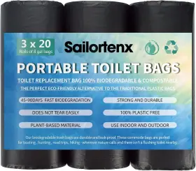 Ptb-sta-01 Sailortenx 60 Count 8 Gallon Biodegradable 1 Pack Of Count-black