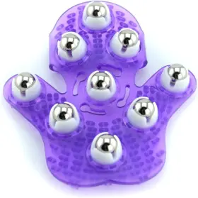 360-degree-roller Samyo 702679991022 Palm Shaped Massage Glove Body Massager With 9 Purple