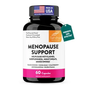 Sandhus 812239001259 Menopause Support Supplement Women 60 Capsules Ashwagandha Black Cohosh Complete