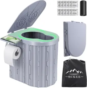 Zdhwmt-02 Sckee Camping Toilet Portable For Adults Travel Gray