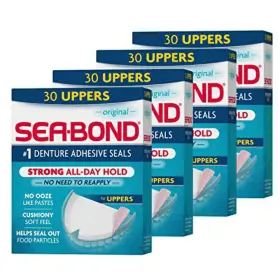 9004161 Sea-bond Upper Denture Adhesive Seals Original 30 Ct 4 Pack