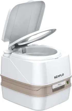 Seaflo Sfpt-##-01 Portable Toilet For Rv Boat And 3.2 Gallon - Premium Ver. White