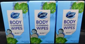 Secret 037000800484 Lot Of 3 Body Cleansing Wipes Calm Birch Water 15 Ea New And Sealed