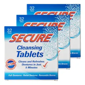 Secure 364031001307 Daily Cleansing Tablets - Ph 9 Formula Thoroughly 32 Count Pack Of 3