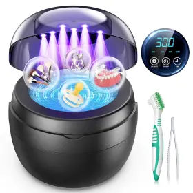 Seepark 757158222821 Ultrasonic Retainer Cleaner 250ml Machine For Black Gre