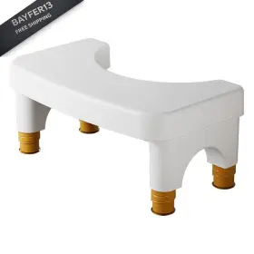Miusoats001 Semqimiuso Toilet Stool Squat For Adults Adjustable Poop Bathroom-6 Inch White